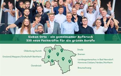 Grüner Nachwuchs für Niedersachsen und Bremen Rund 330 Absolventinnen und Absolventen der grünen Berufe feiern ihre Freisprechung